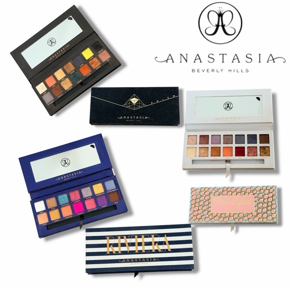 Anastasia Beverly Hills Three Eyeshadow Pallets - Riviera, Prism & Carli Bybel